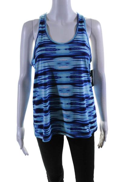 Lauren Ralph Lauren Women's Scoop Neck Racerback Athletic Tank Top Blue Size M