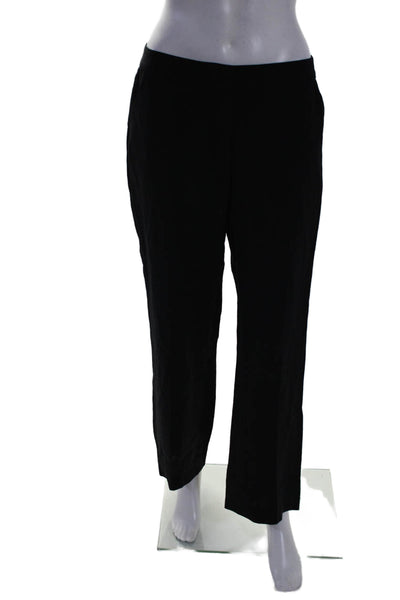 Bill Blass Womens Zip Clasp Pleated Lined Tapered Leg Dress Pants Black Size 6