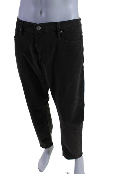 Frame Mens Denim Five Pocket Button Closure Tapered Jeans Brown Size 38