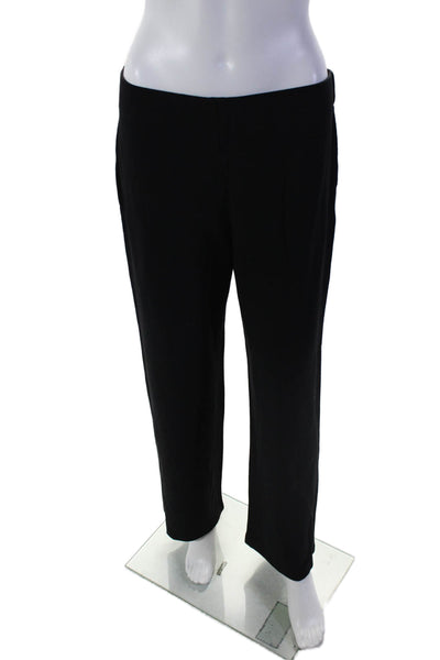Eileen Fisher Womens Elastic Waist Wide Leg Slip-On Casual Pants Black Size S