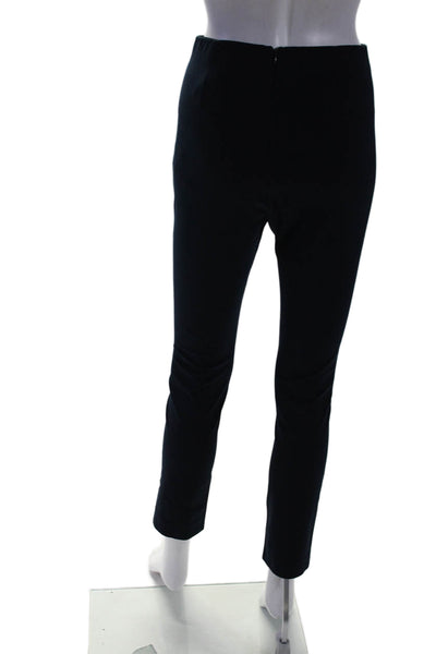 Rag & Bone Women's Hook Closure Flat Front Straight Leg Ankle Pants Blue Size 4