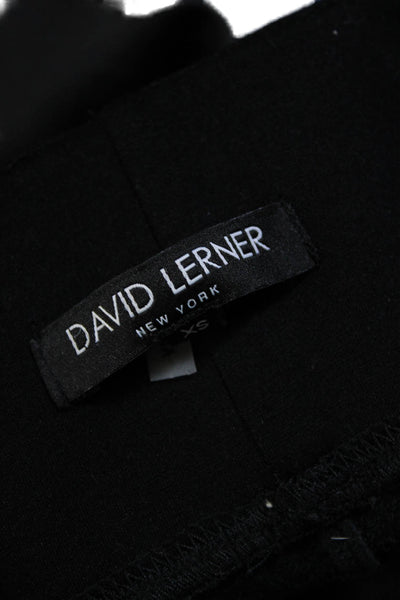 David Lerner Womens Faux Leather Pull On Leggings Black Size XS