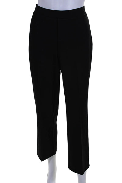 Nic + Zoe Womens 2 Pocket Elastic Waist Mid-Rise Straight Leg Pants Black Size M