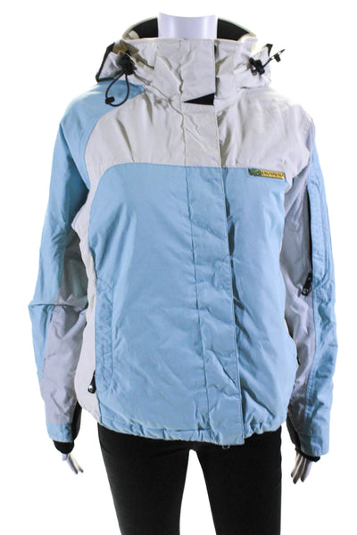 Orage Womens Charmed Logo Hook and Loop Zipped Insulated Coat Colorblock Size 6