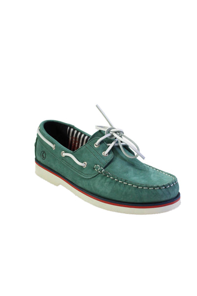 El Ganso Mens Leather Round Toe Slip On Loafers Dress Shoes Green Size 40 10