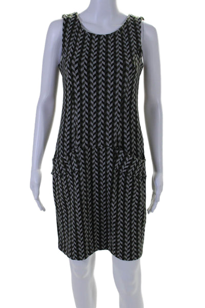Alcacuz Womens Herringbone Print Sleeveless Dress Multi Colored Size EUR 40