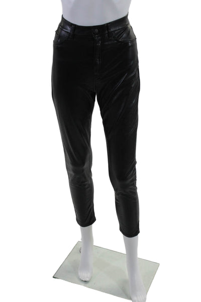 The Kooples Jeans Womens Vegan Leather High-Rise Skinny Pants Black Size 29