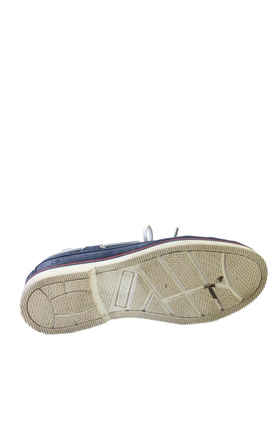 El Ganso Men's Round Toe Lace Up Leather Rubber Sole Shoes Blue Size 40