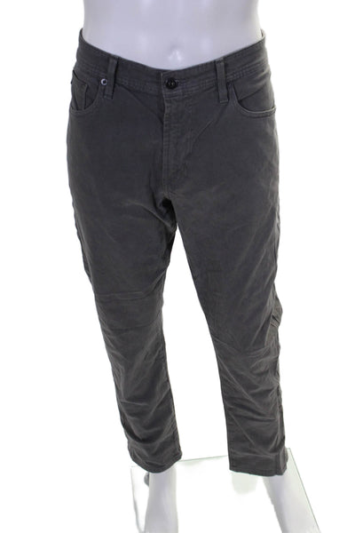 AG Adriano Goldschmied Mens The Graduate Tailored Leg Pants Gray Size 34X32