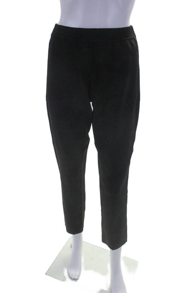 Theory Womens textured Pleated Lined Thick Tapered Dress Pants Black Size S