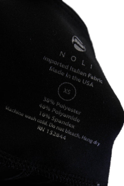 Noli Womens Tie Dye Print High Rise Leggings Black Beige Size Extra Small