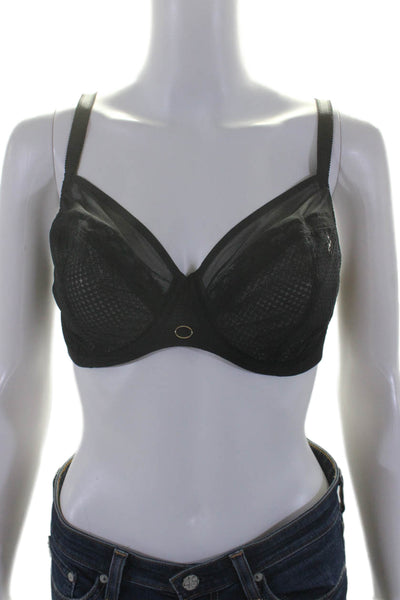 Chantelle Womens Thick Strap Underwired Bra Net Black Size 34A