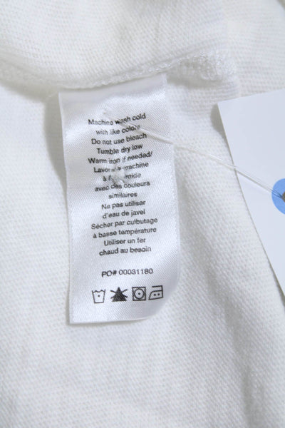 Rag & Bone Women's Round Neck Short Sleeves Basic Cotton T-Shirt White Size M