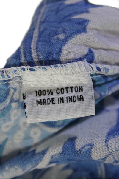 Roberta Roller Rabbit Women's V-Neck 3/4 Sleeves Tunic Blouse Floral Size M