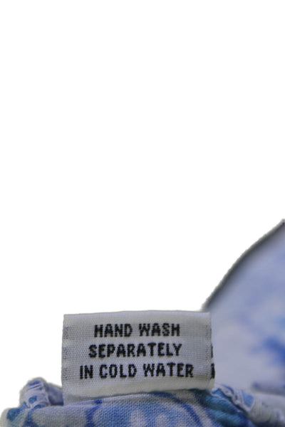 Roberta Roller Rabbit Women's V-Neck 3/4 Sleeves Tunic Blouse Floral Size M