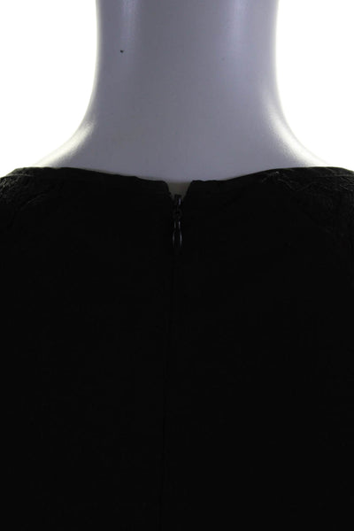 Nanette Lepore Womens Back Zip Sleeveless Keyhole Shift Dress Black Size 4