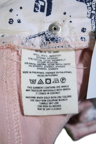 Pilcro and the Letterpress Anthropologie Women's Skinny Pants Pink Size 30"