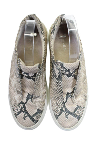 J Slides Women's Round Toe Snake Print Rubber Sole Slip-On Shoes Size 8.5