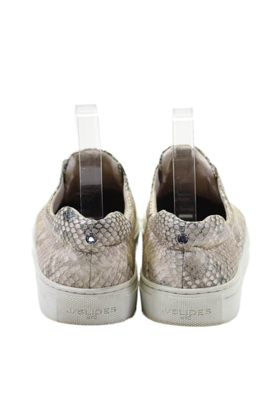 J Slides Women's Round Toe Snake Print Rubber Sole Slip-On Shoes Size 8.5