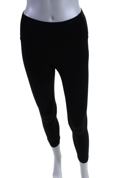 Lululemon Womens Solid Black Pull On Crop Pants Leggings Size 4