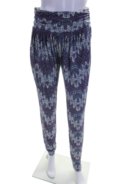 Patrizia Pepe Womens Geometric Printed High Waisted Pants Colorblock Size 44