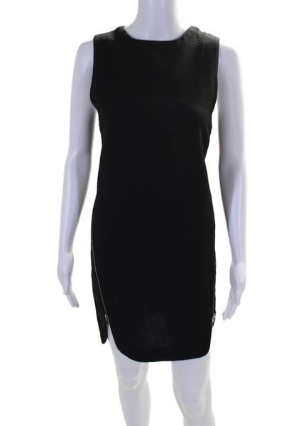 Robert Rodriguez Black Label Womens Sleeveless Zipper Trim Shift Dress Black 0