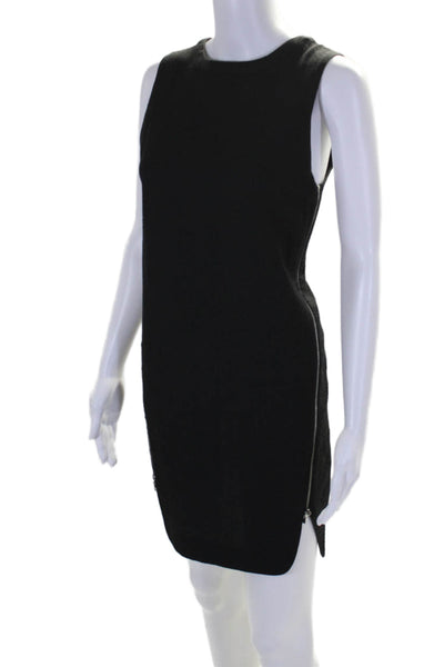 Robert Rodriguez Black Label Womens Sleeveless Zipper Trim Shift Dress Black 0