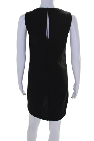 Robert Rodriguez Black Label Womens Sleeveless Zipper Trim Shift Dress Black 0