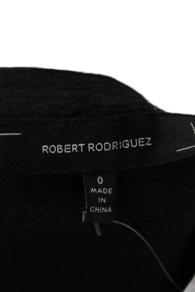 Robert Rodriguez Black Label Womens Sleeveless Zipper Trim Shift Dress Black 0