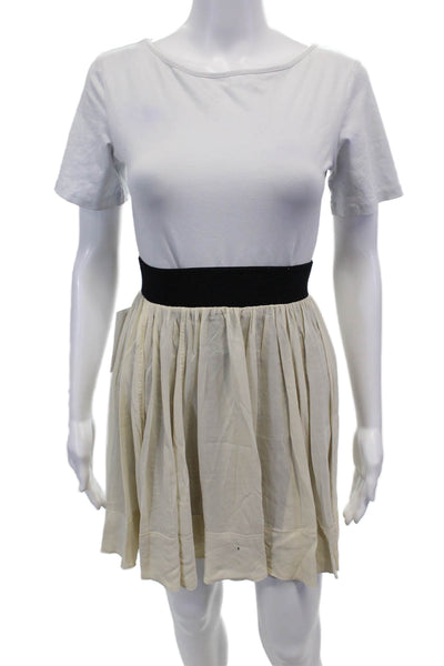 Rag & Bone Womens Elastic Waistband Lined Flowy Midi Skirt Nude Size EUR 29