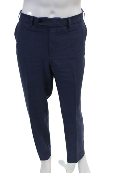 Michael Kors Womens Mid Rise Light Weight Straight Leg Dress Pants Blue Size 36 Michael Kors Womens Mid Rise Light Weight Straight Leg Dress Pants Blue Size 36