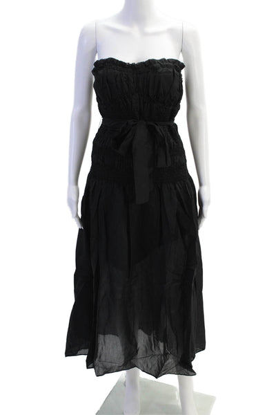 Moon River Womens Strapless Maxi Dress