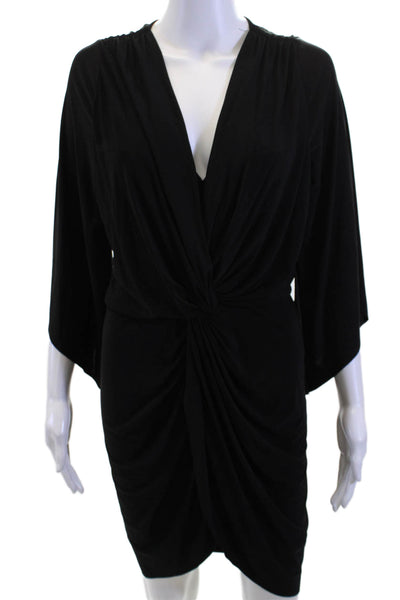 Misa Womens Bodycon Wrap Dress Black V-Neck Long Sleeve Size XS - Shop  Linda's Stuff