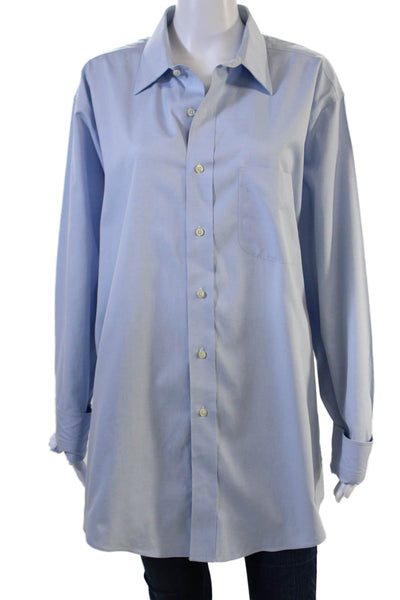 Brooks Brothers Mens Cotton Light Blue Point Spread Collar Dress Shirt Size XL