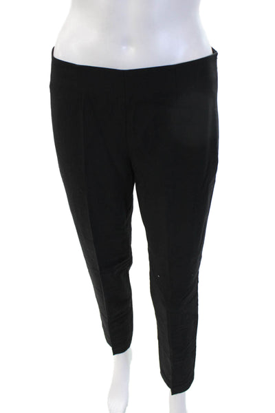 Theory Women Ankle Dress Pants Black Wool Blend Zip Inseam 28 Size 4