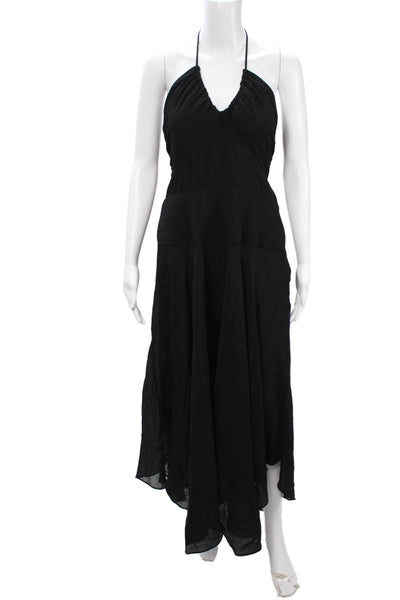 DKNY Womens Maxi Sundress Black V-Neck Sleeveless Full-Length Rayon Si DKNY Womens Maxi Sundress Black V-Neck Sleeveless Full-Length Rayon Si