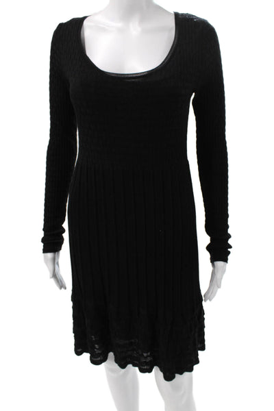 Missoni Womens Sweater Dress Black Long Sleeve Viscose Size 6 - Shop Linda's Stuff Missoni Womens Sweater Dress Black Long Sleeve Viscose Size 6 - Shop Linda's Stuff