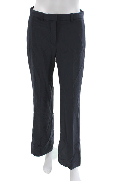 Theory Women Wool Dress Pants Black Button Size 2