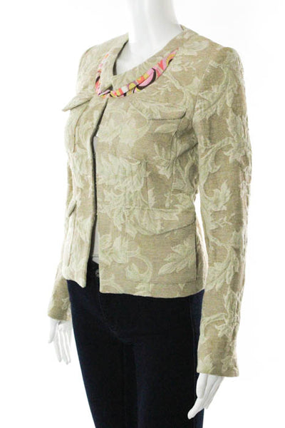 Walter Brown Embroidered Damask Print Blazer Jacket Size 2