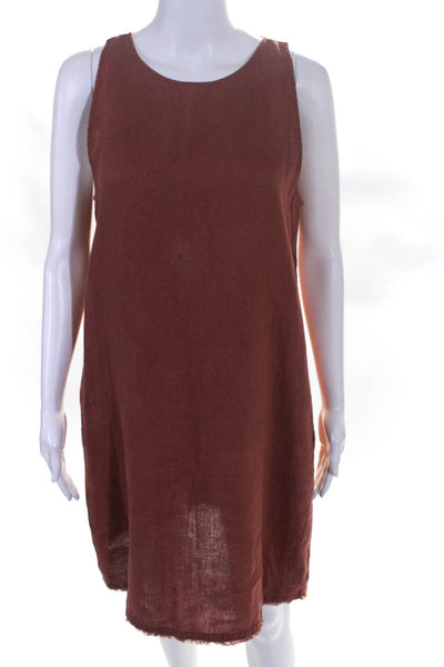 Garnet Hill Womens Fringe Bottom Thin Summer Dress Dark Orange Size 8