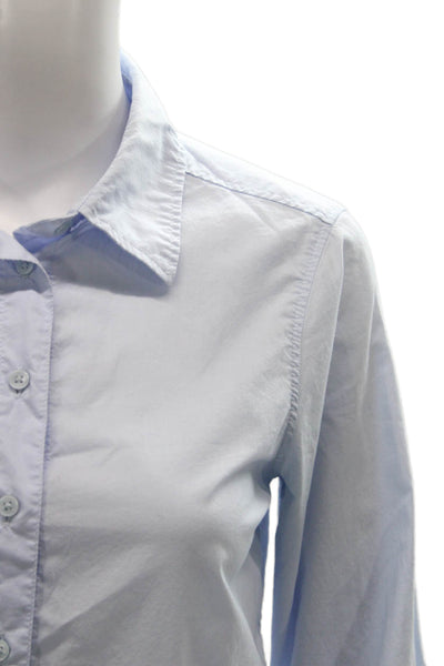 Banana Republic Womens Petite Collared Long Sleeve Button-Up Blue Size 2XS