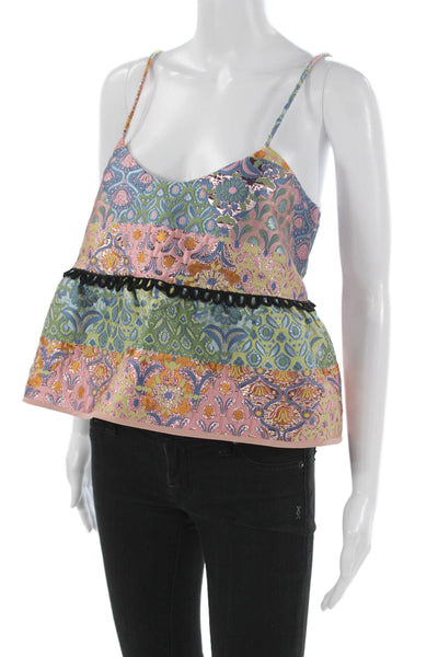 Cynthia Rowley Women Camisole Floral Multicolor Sleeveless Size M