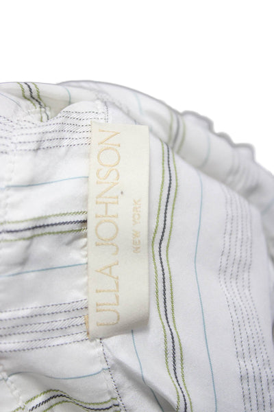 Ulla Johnson Women Silk Striped Long Sleeve Blouse Size 0