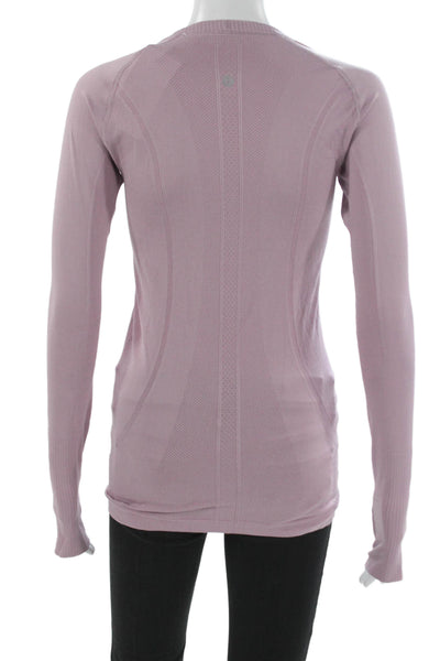 Lululemon Women Basic Purple Long Sleeve Crew Neck T-Shirt Size S