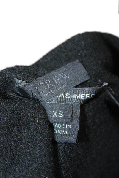 J Crew Women Black Cashmere Pullover Sweater Crew Neck Long Sleeve Size XS
