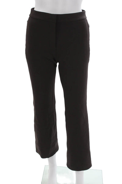 Theory Women Ankle Pants Brown Polyamide Zip Size 0
