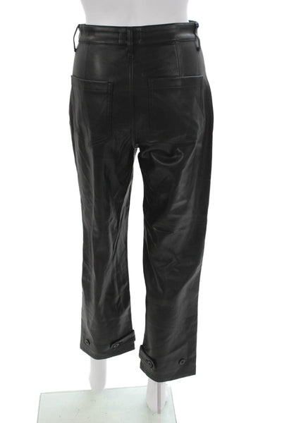 Pistola Womens Cropped Black Polyurethane Pants Size 25