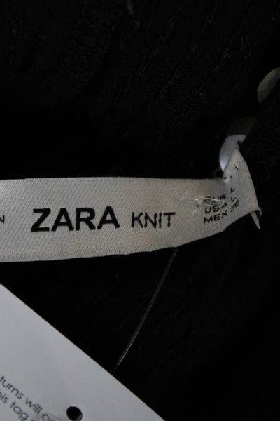 Zara Knit Womens Shift Dress Multicolor Sequin Halter Mini Size L
