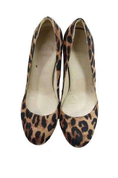 Marc Fisher Womens Leopard Print Block Heels Pumps Shoes Brown Size 7M
