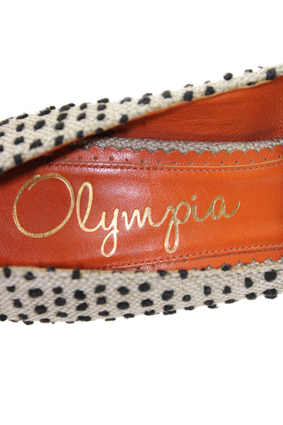 Charlotte Olympia Womens Textured Platform Pumps Shoes Brown Size 7